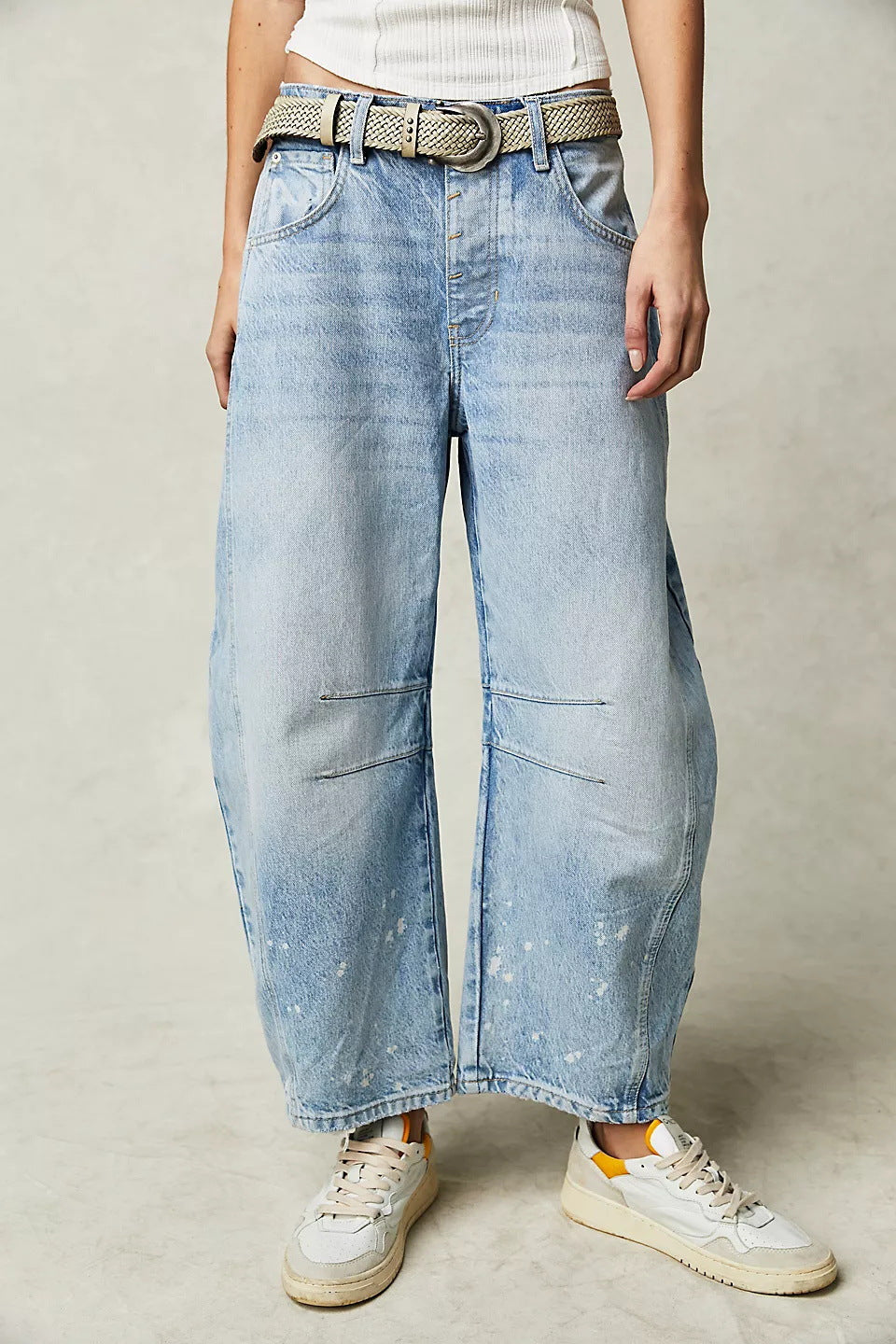Damen Oversized Denim-Hosen Sovae