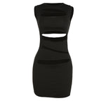 Damen figurbetontes Minikleid mit Cut-Out-Details Sovae
