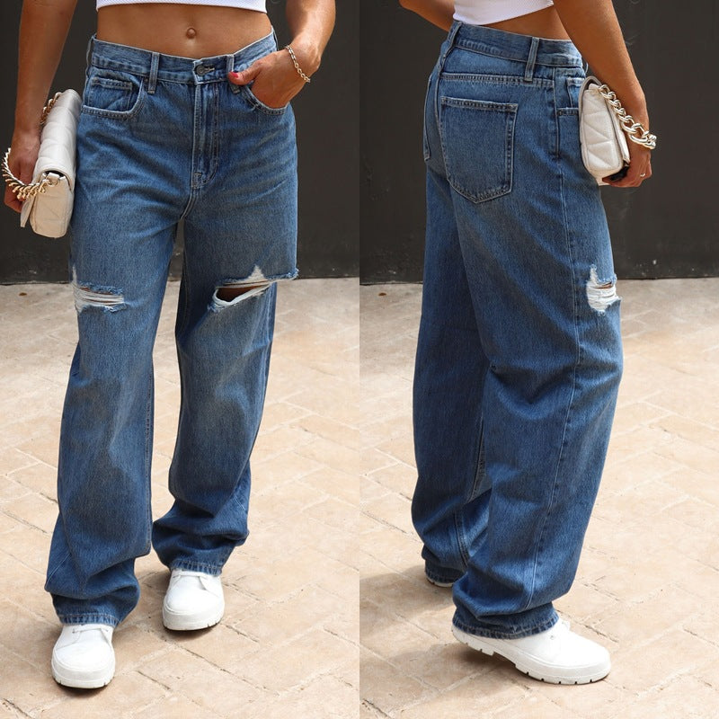 Damen weite Jeans Sovae