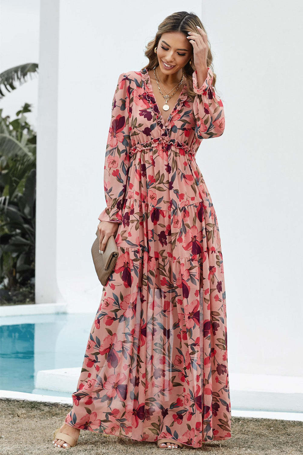 Damen Maxikleid Sovae