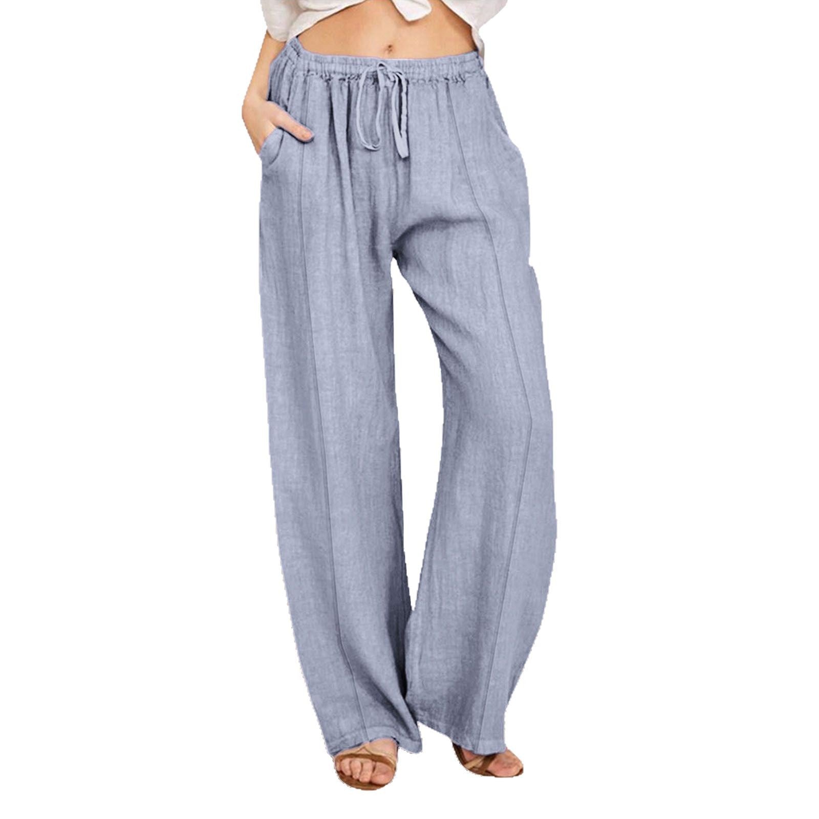 Damen Luftige Leinen-Hose Sovae