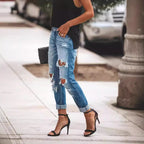 Damen Zerstörte Boyfriend Jeans im Relaxed Fit Sovae