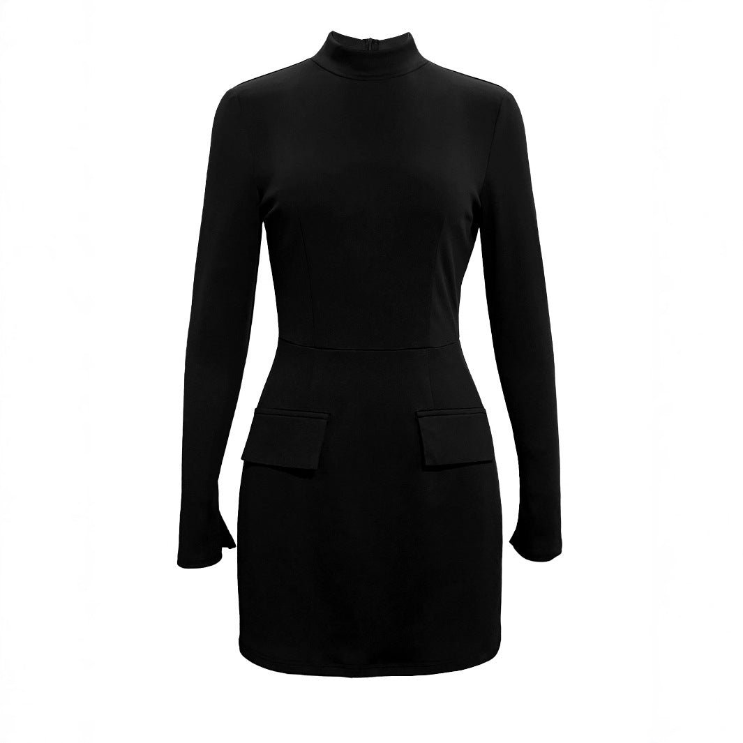 Damen Elegantes Mini-Kleid mit tailliertem Schnitt und weiten Ärmeln Sovae