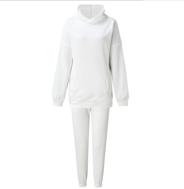 Damen komfortables Fleece-Lounge-Set mit hochgeschlossenem Kragen Sovae