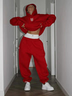 Damen Urbaner Oversized Hoodie und Bequeme Sweatpants Set Sovae