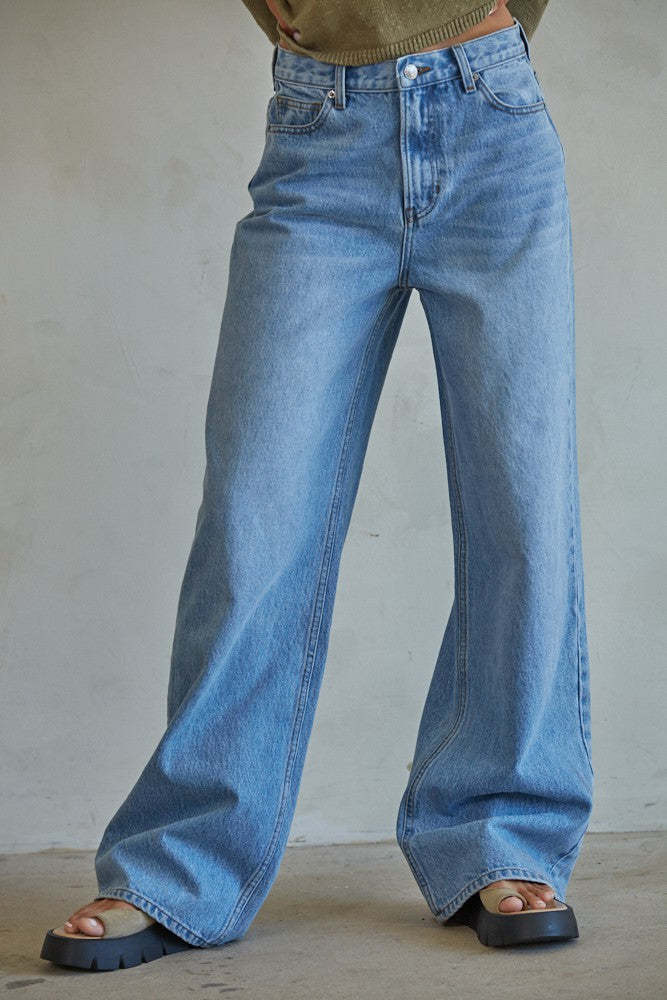 Damen Weit geschnittene Jeans mit hohem Komfort und modernen Details Sovae