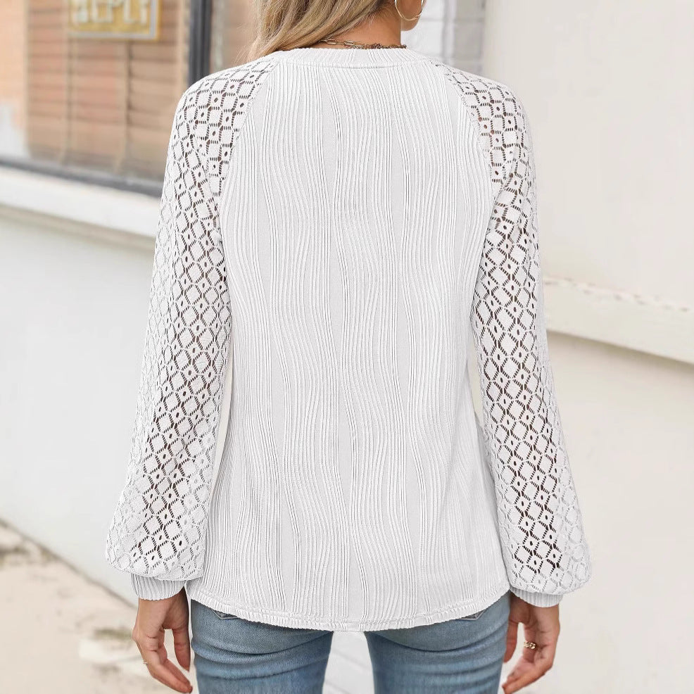 Damen Pullover mit Spitze Sovae