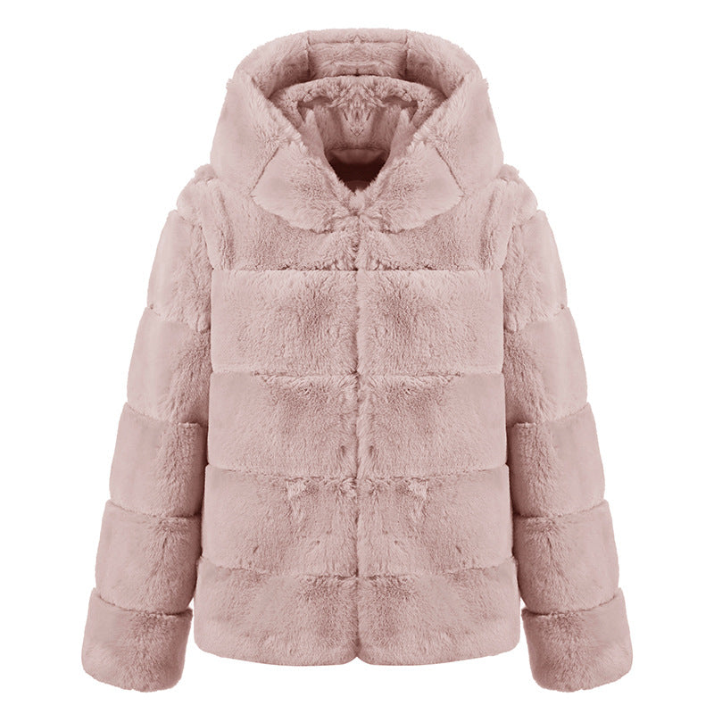 Damen weiche Fleecejacke mit Kapuze Sovae