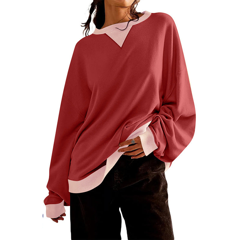 Damen Lässiger Pullover mit hohem Kragen und Oversized-Schnitt Sovae