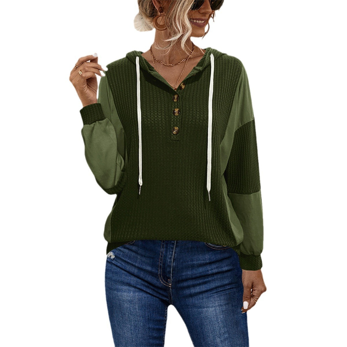 Damen Kapuzensweater mit strukturiertem Design und sportivem Schnitt Sovae