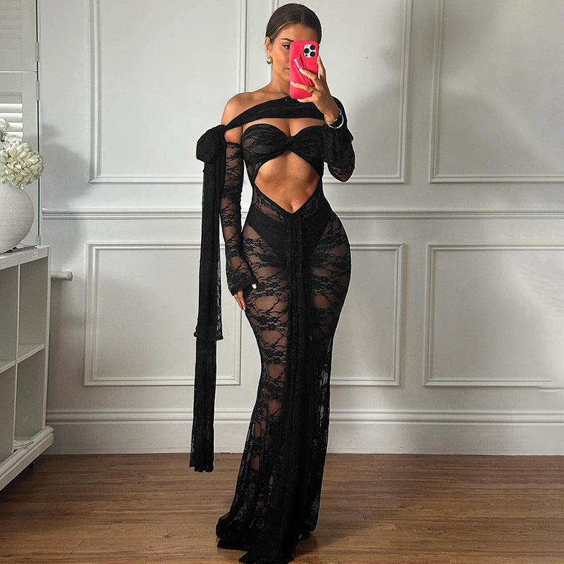 Damen verführendes Spitzenkleid Sovae