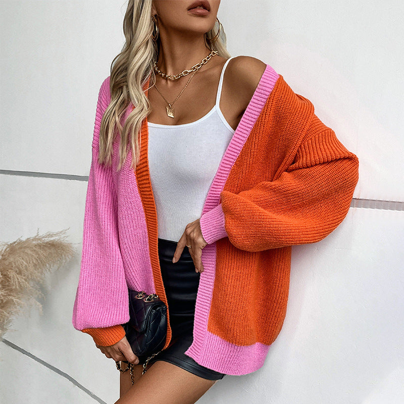 Damen lässige Strickjacke mit asymmetrischem Design und strukturiertem Strick Sovae