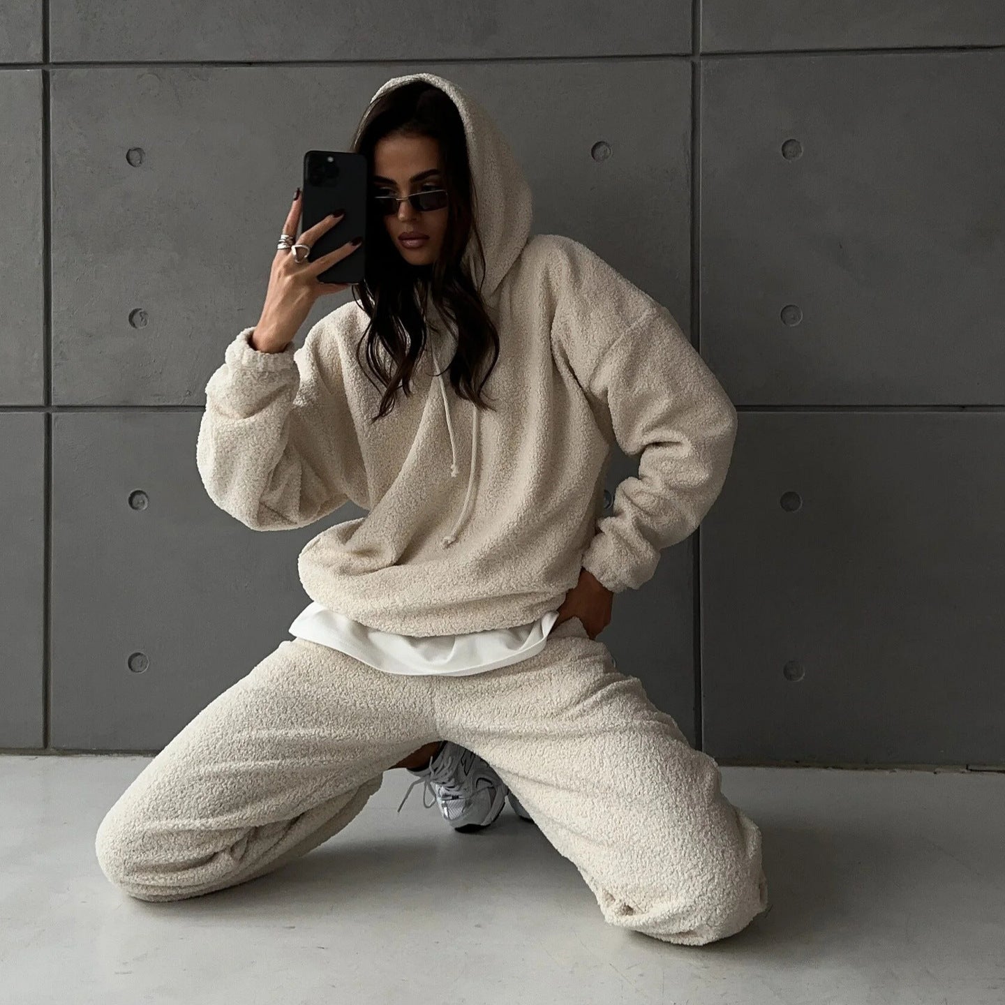 Damen weiches Fleece-Lounge-Set Sovae