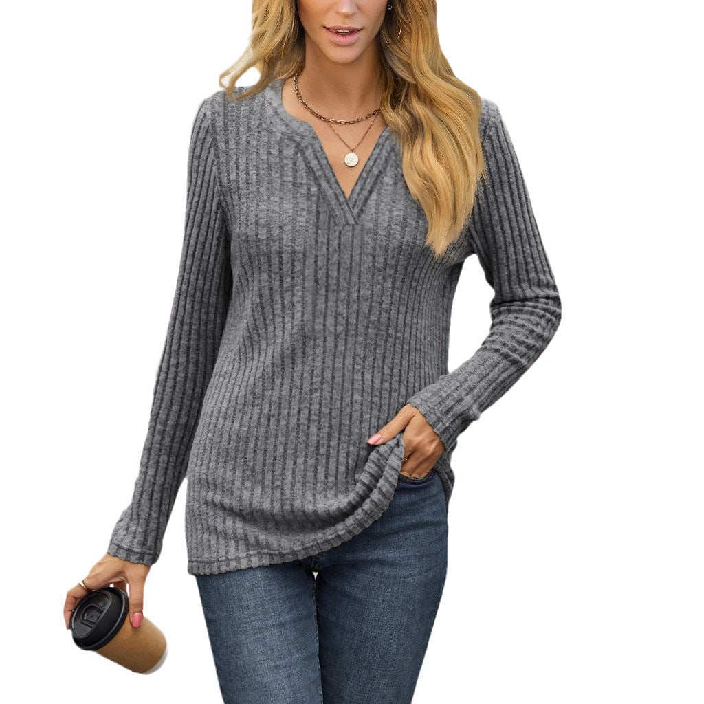 Damen gemütlicher Rippenpullover Sovae