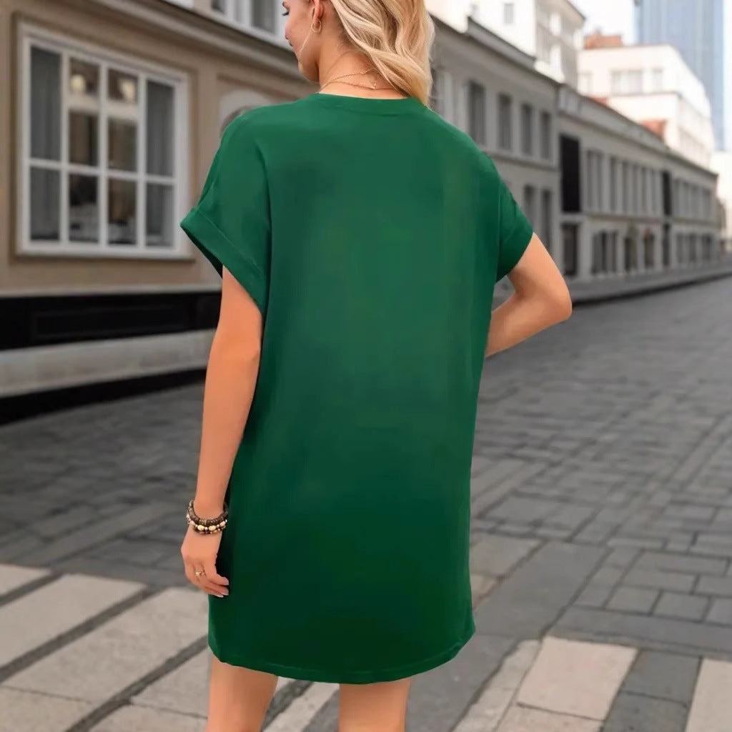 Damen Freizeitkleid mit funkelndem Herzmotiv Sovae