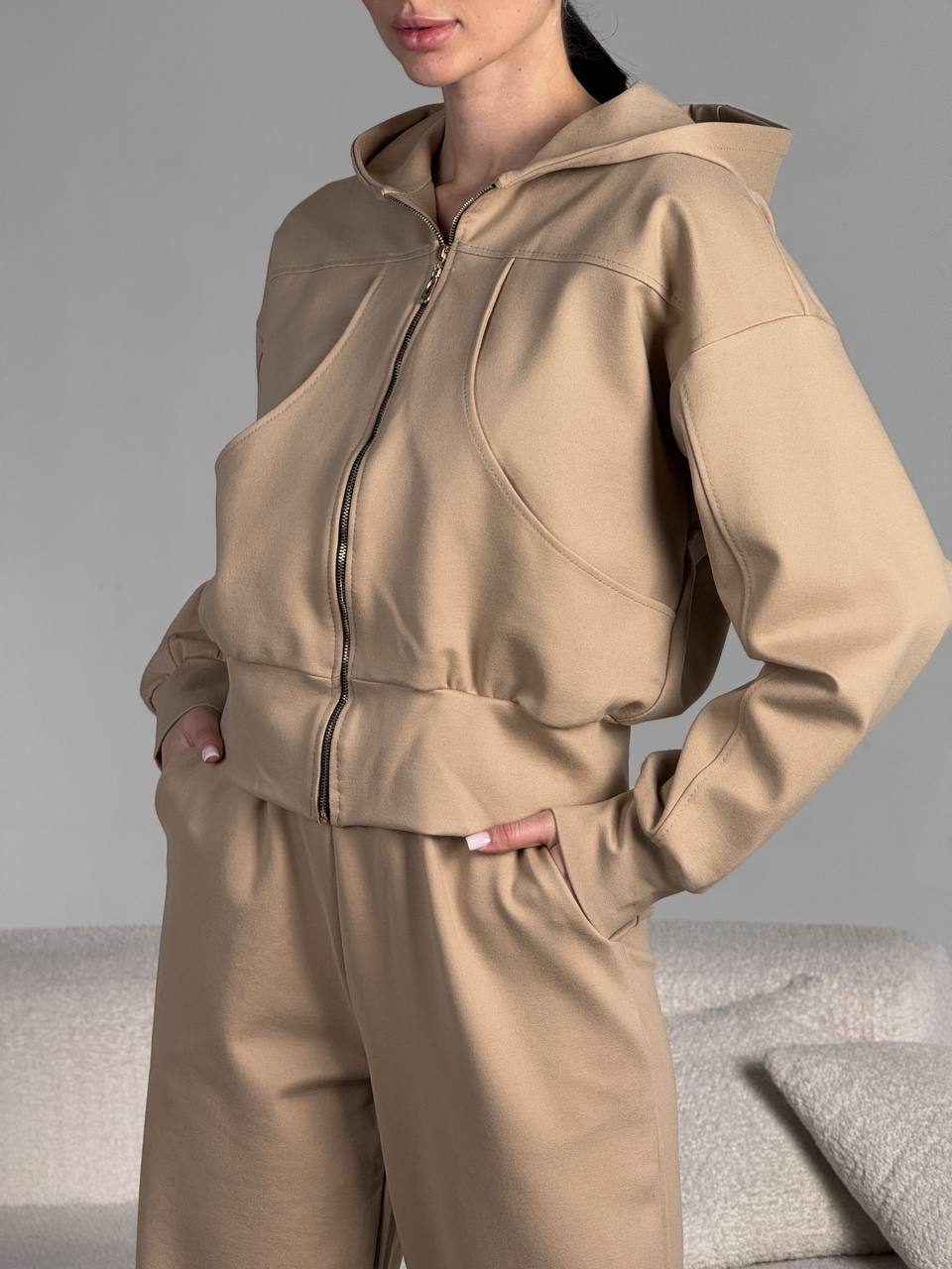 Damen Casual-Fleece-Jacke mit durchgehendem Reißverschluss Sovae
