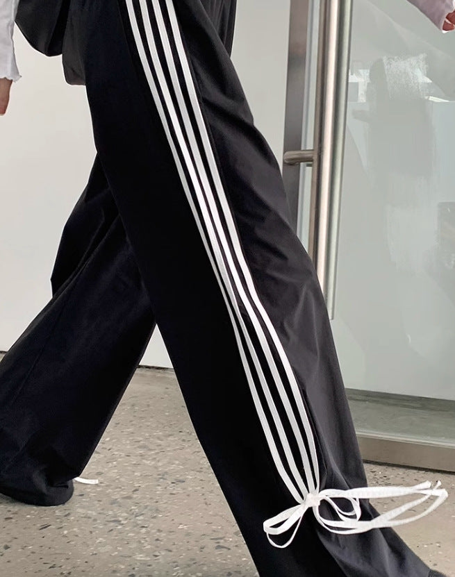 Damen lässige Sporthose mit seitlichen Streifen Sovae