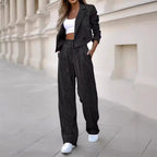 Damen elegantes und modisches Streifenanzug Set Sovae