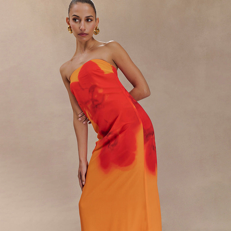 Damen Maxikleid mit elegantem Blumenprint Sovae