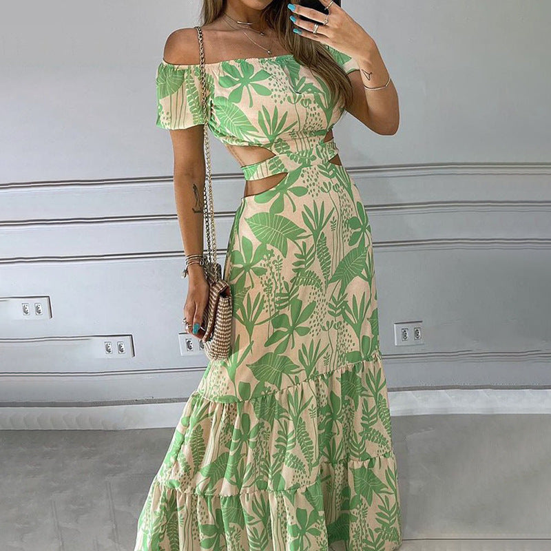 Damen Sommerliches Maxikleid mit Cut-Outs und floralem Design Sovae