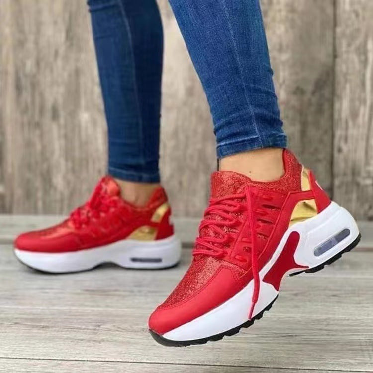 Damen Sportliche Lauf-Sneaker mit atmungsaktiver Mesh-Oberfläche und dämpfendem Sohlenprofil Sovae