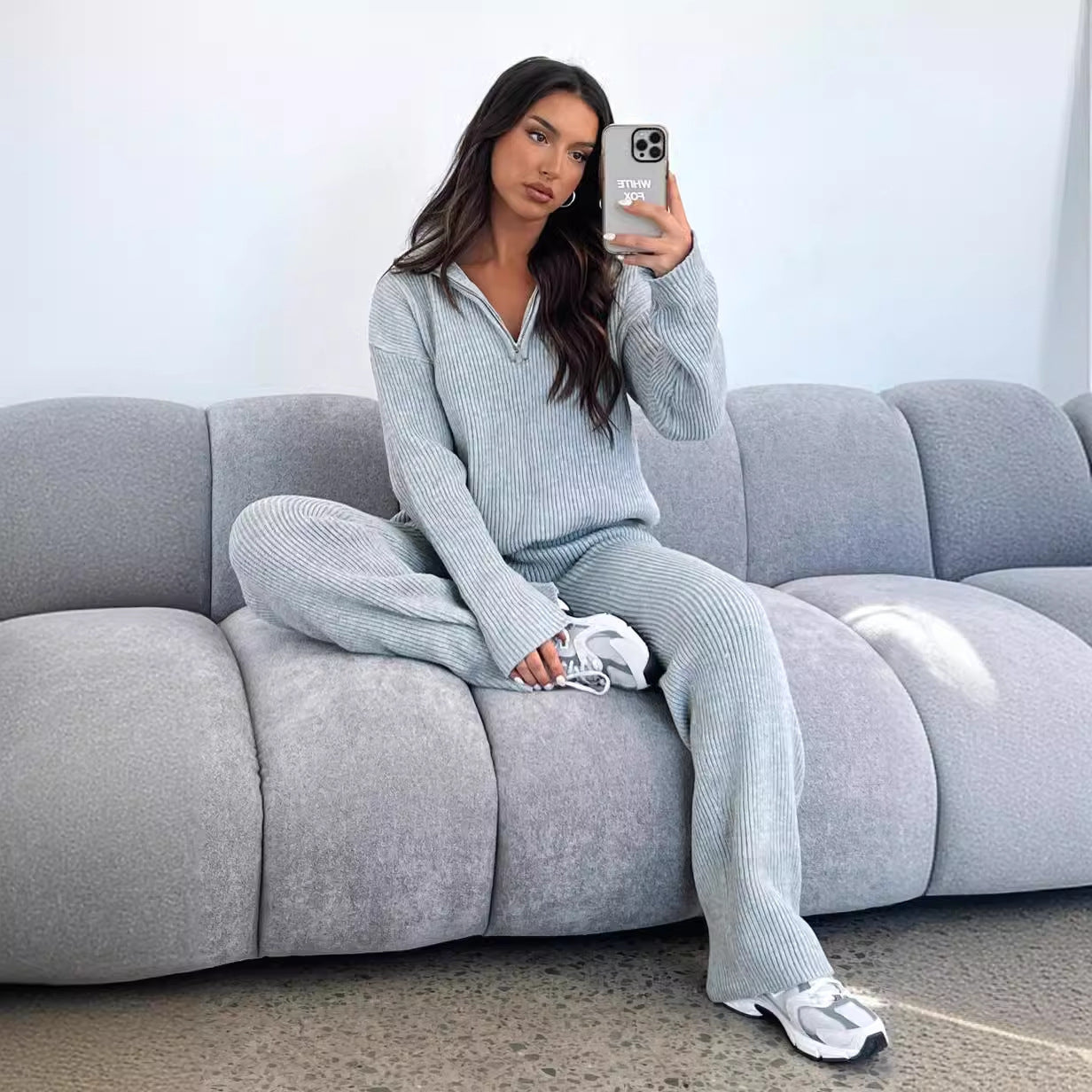 Damen Relaxed-Fit Pullover mit hohem Kragen Sovae
