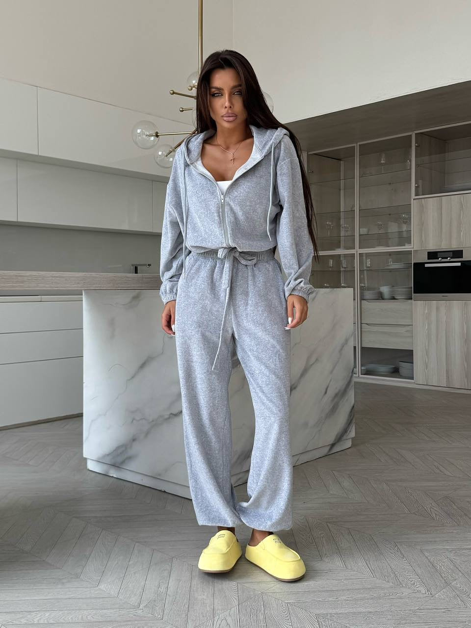 Damen Lounge-Set mit modischem Reißverschluss Sovae