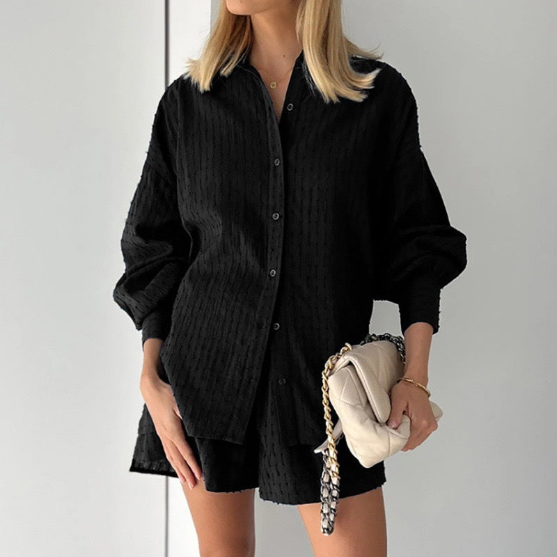 Damen lässiges Oversized Hemd mit angesagtem Schnitt Sovae