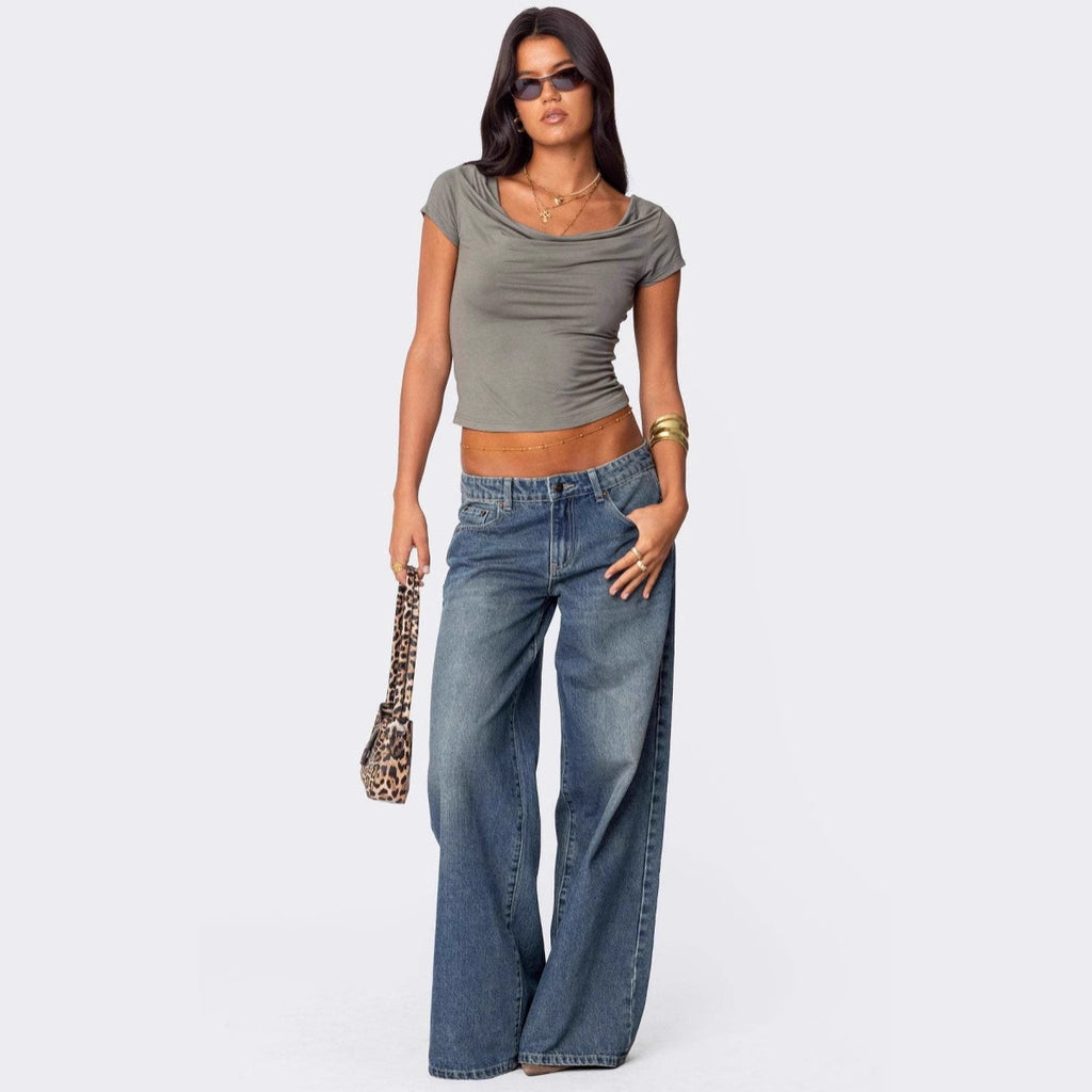 Damen Palazzo Jeans im elegant-modernen Stil Sovae