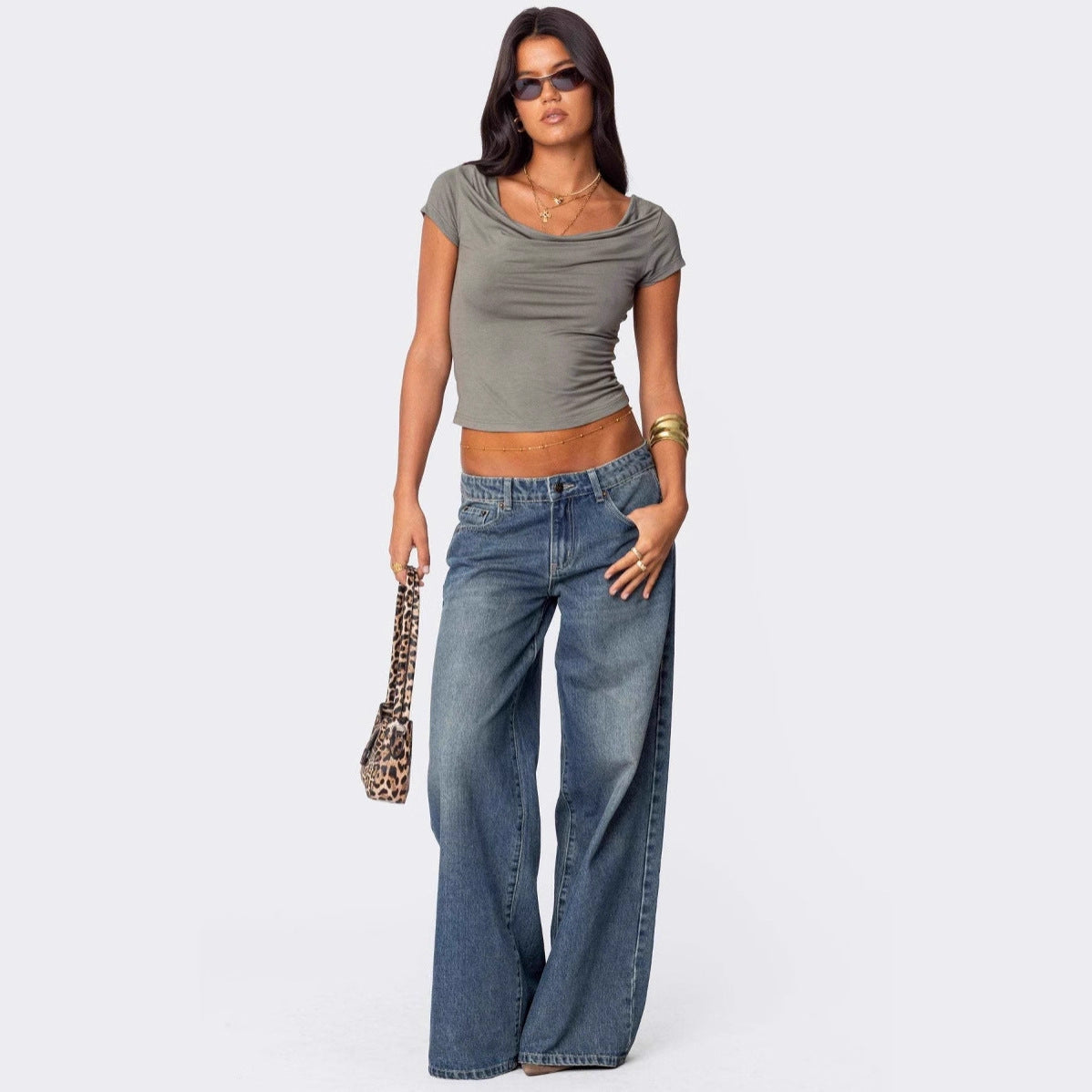 Damen Palazzo Jeans im elegant-modernen Stil Sovae