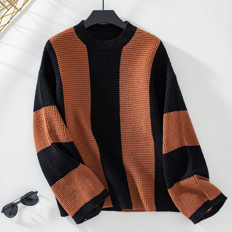 Damen Strickpullover mit innovativem Blockstreifen-Design und lässigem Schnitt Sovae