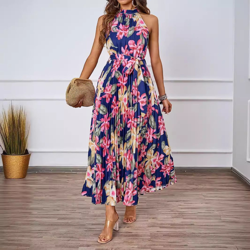 Damen elegantes Maxikleid mit floralem Design und harmonischem Schnitt Sovae
