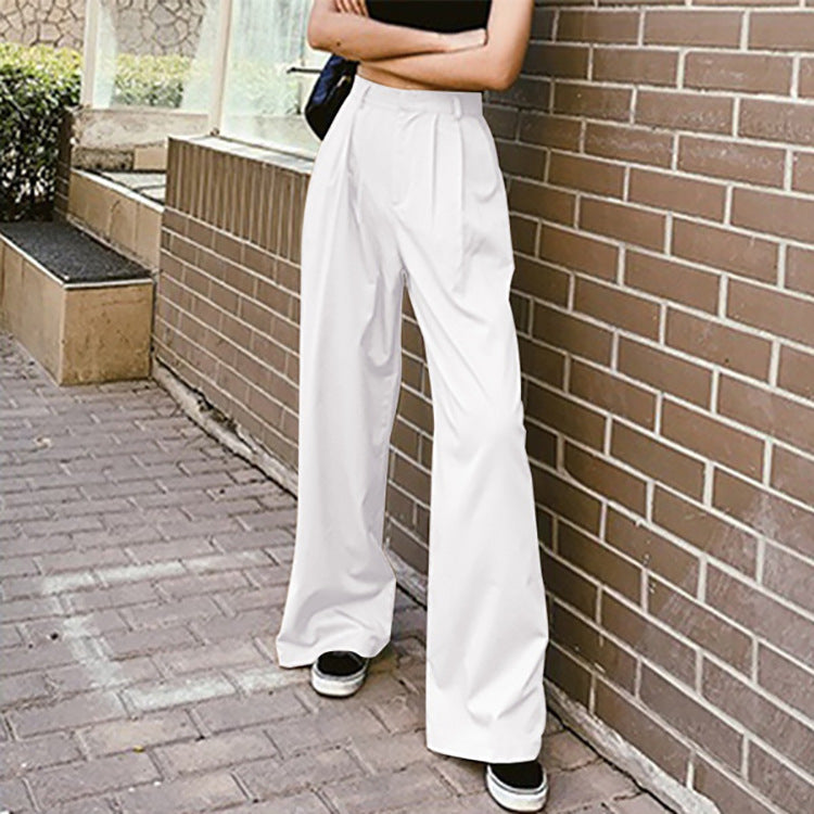 Damen Weite High-Waist-Hose Sovae