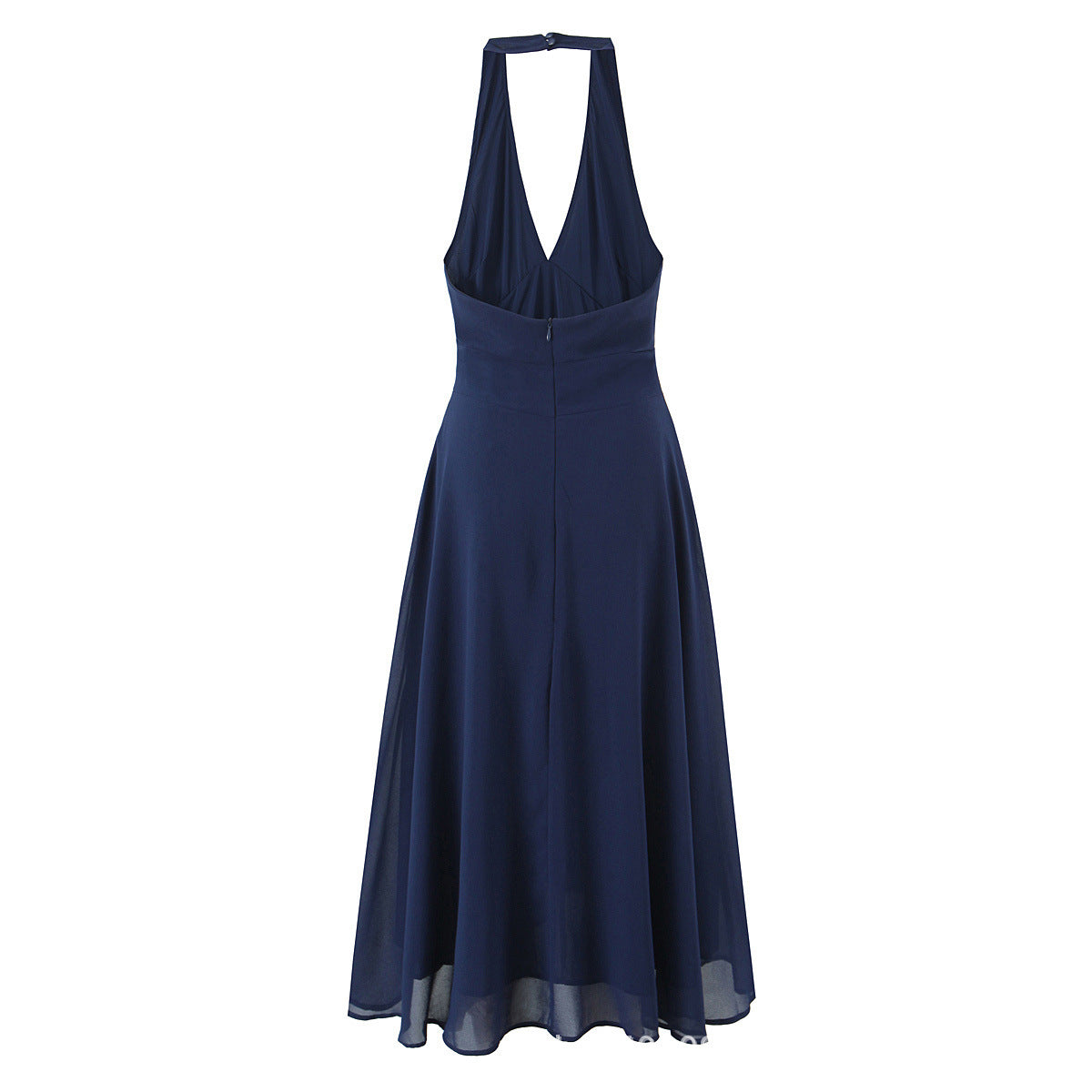 Damen schwingendes Midikleid mit V-Ausschnitt und elegantem Schnitt Sovae