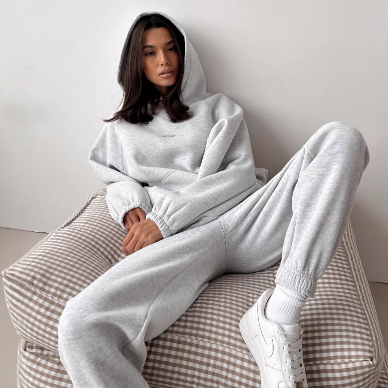 Damen gemütlicher Sweater und entspannte Hose Set Sovae