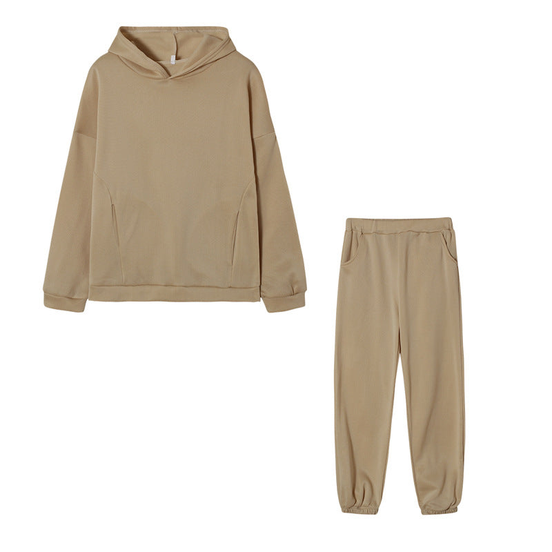 Damen Freizeit-Hoodie-Set mit elastischem Bund und praktischen Taschen Sovae