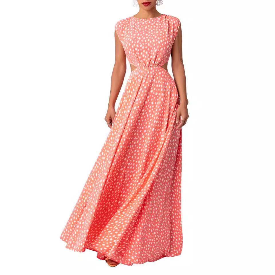 Damen elegantes Maxikleid mit Cut-Out-Details Sovae
