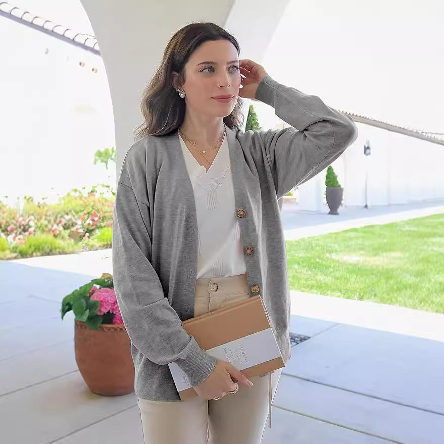 Damen lässige Strickjacke Sovae