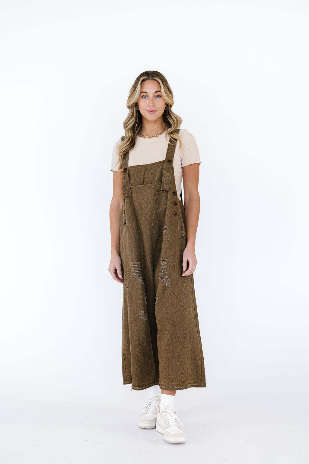 Damen Latzhose mit modischen Destroyed-Details Sovae