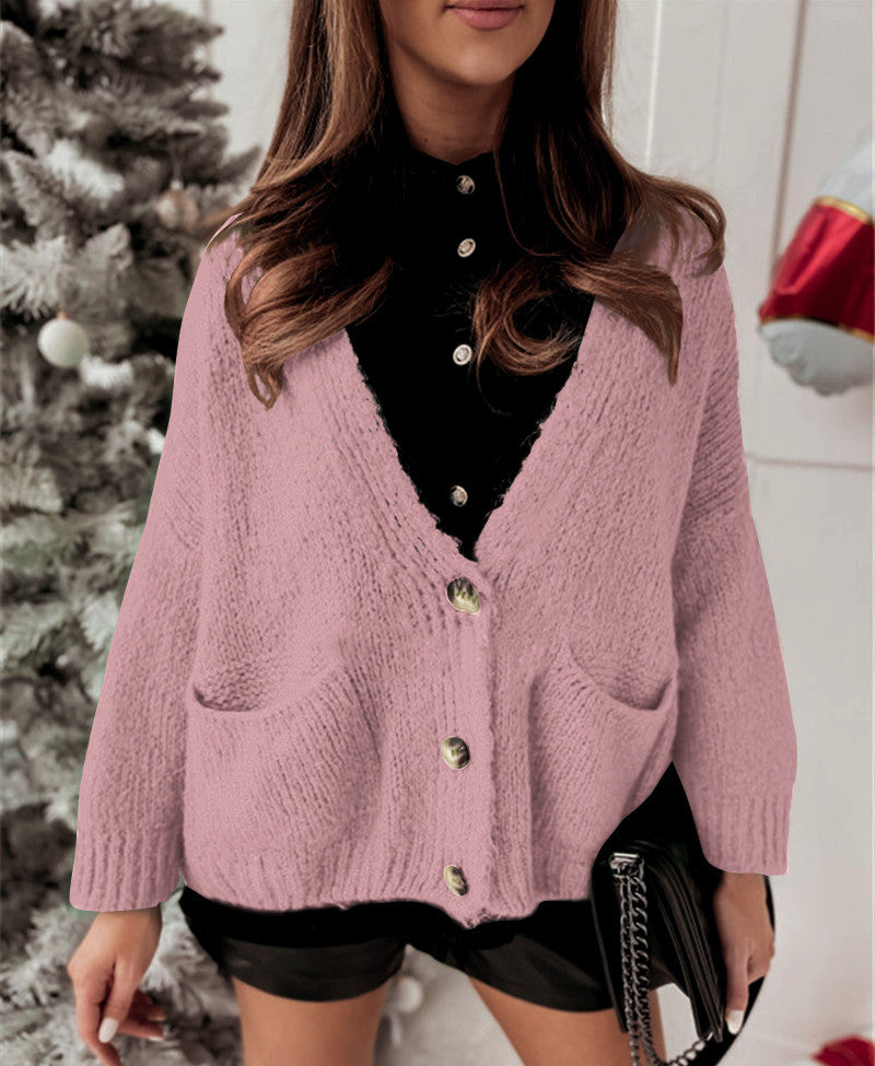 Damen lässiger Strickjacke Sovae