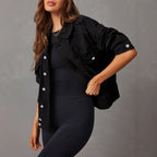 Damen lässige Utility-Jacke mit praktischen Taschen Sovae