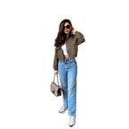 Damen Bomberjacke mit stylischem Schnitt und praktischen Taschen Sovae