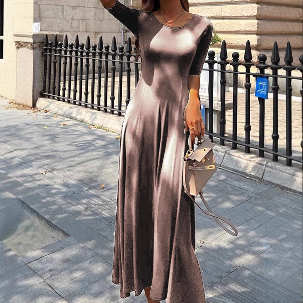 Damen elegantes Maxikleid mit schmeichelndem Schnitt Sovae