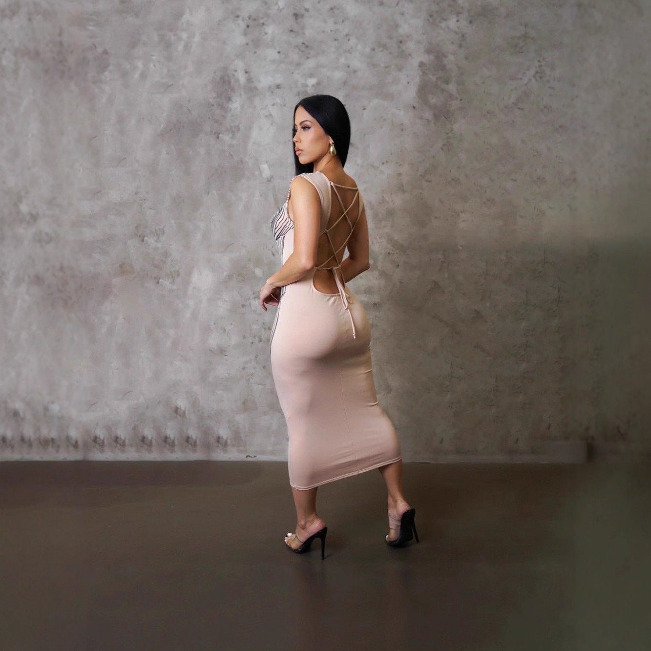 Damen Figurbetontes Designerkleid Sovae