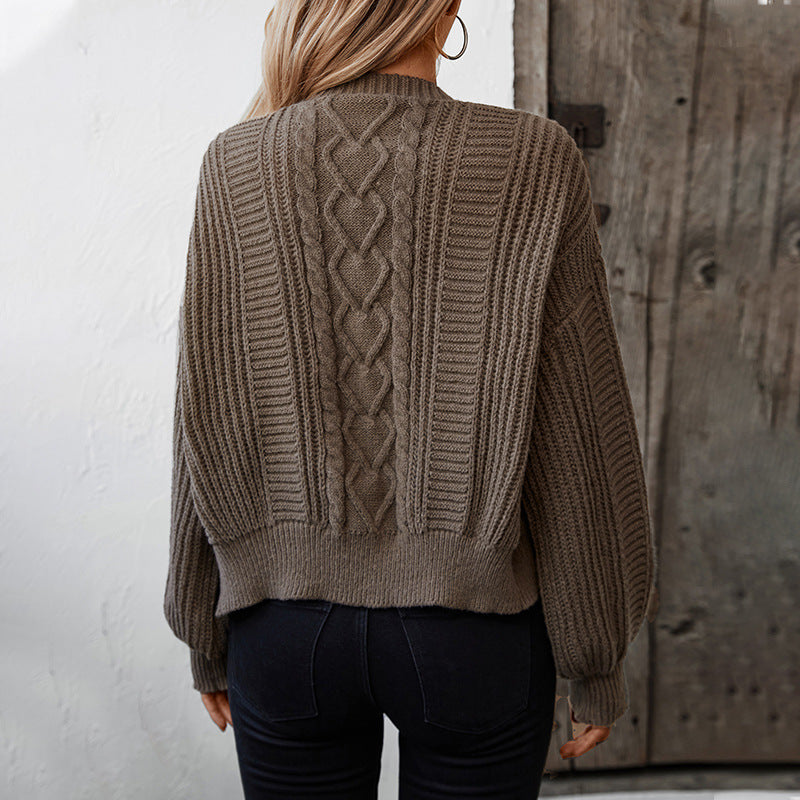Damen Strickjacke mit dekorativem Zopfdesign und weich strukturiertem Material Sovae