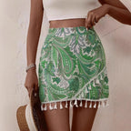 Damen Minirock mit verspielten Quasten Sovae