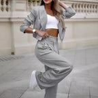 Damen elegantes und modisches Streifenanzug Set Sovae