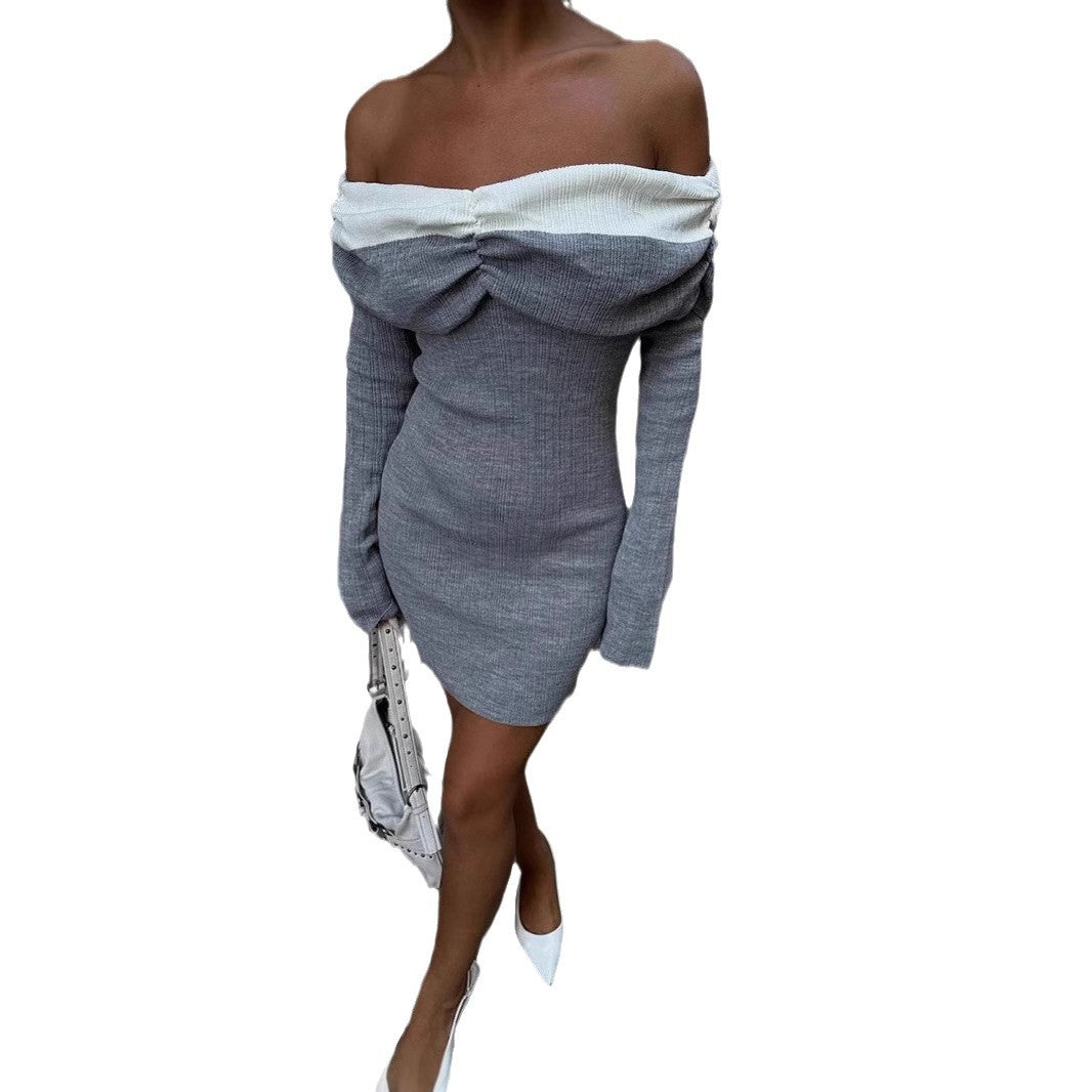 Damen Schmeichelhaftes Minikleid mit abnehmbaren Trägern Sovae