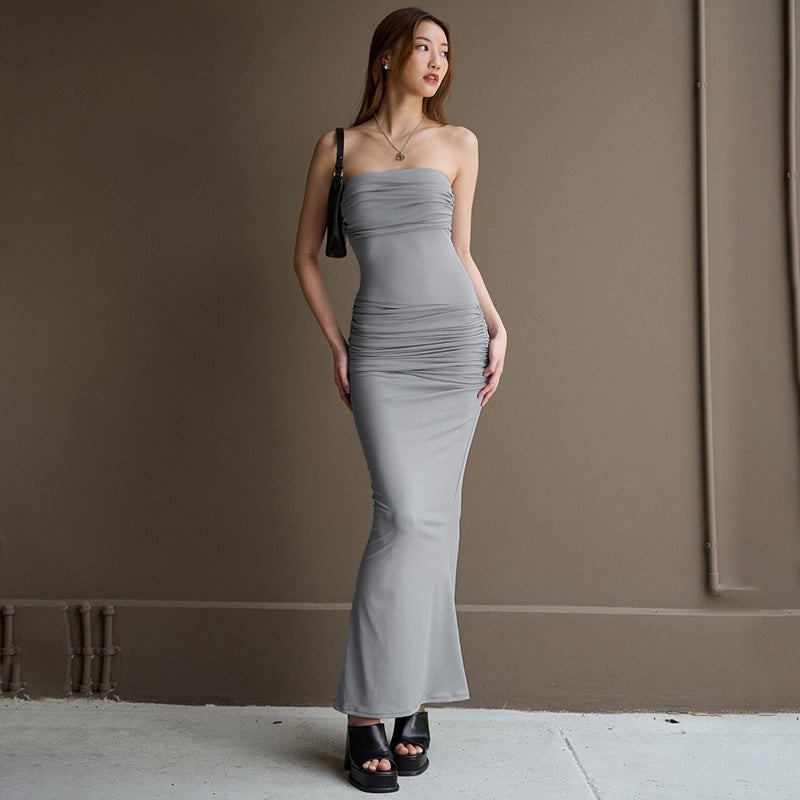 Damen Strapless Abendkleid Sovae