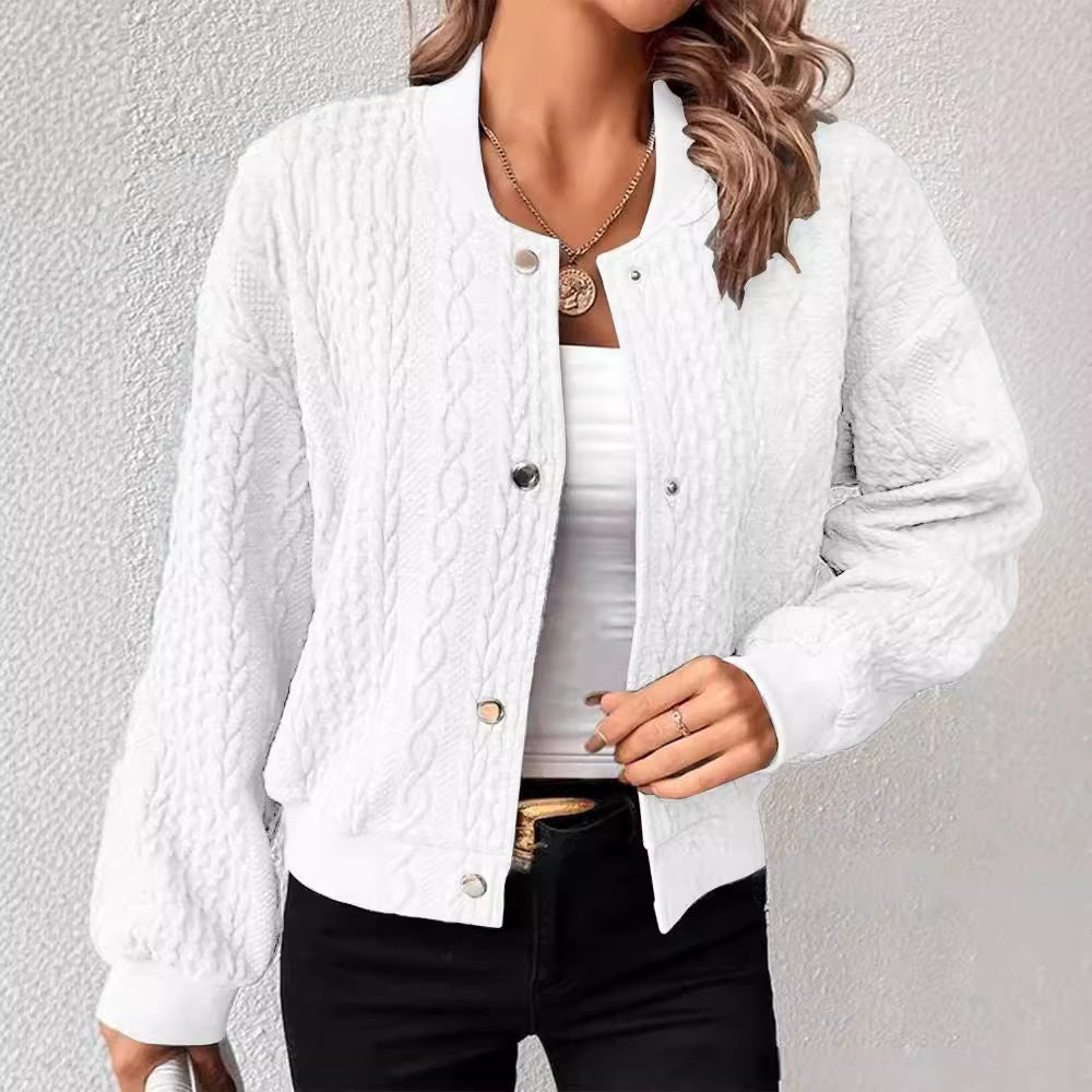 Damen modische Strickjacke mit Knopfleiste Sovae